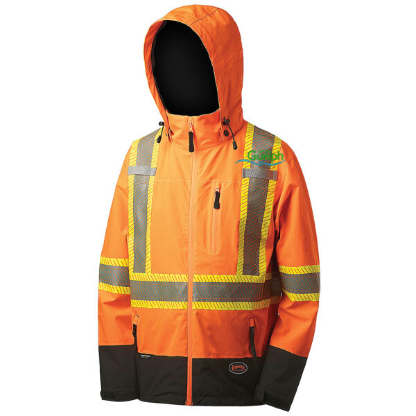 Embroidered Softshell Waterproof Premium Safety Jacket Hi-Viz  Thumbnail